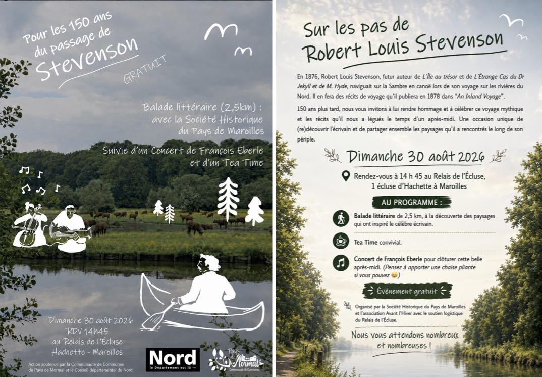 Hommage à Stevenson à l'écluse d'Hachette